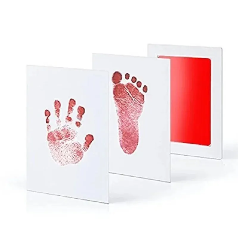 Baby Handprint Footprint Ink Pads Safe Nontoxic No-touch Kit 2/4pc for Pets Souvenirs