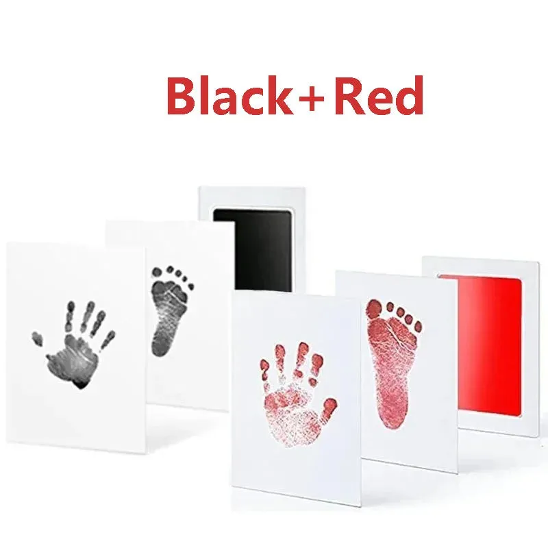 Baby Handprint Footprint Ink Pads Safe Nontoxic No-touch Kit 2/4pc for Pets Souvenirs
