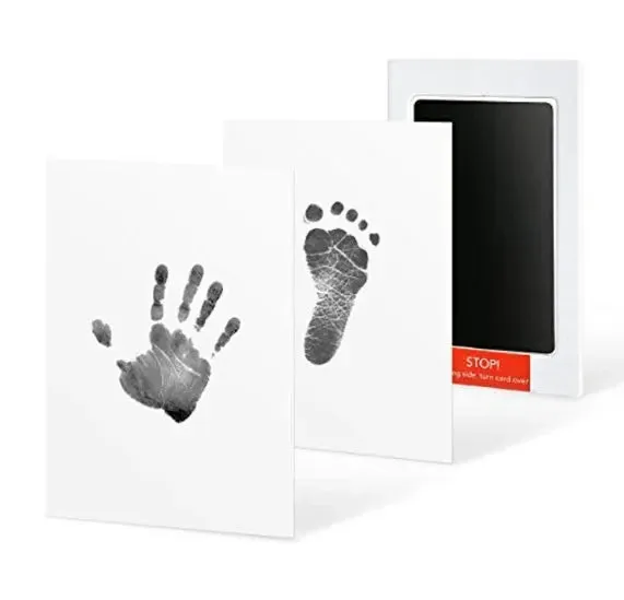 Baby Handprint Footprint Ink Pads Safe Nontoxic No-touch Kit 2/4pc for Pets Souvenirs