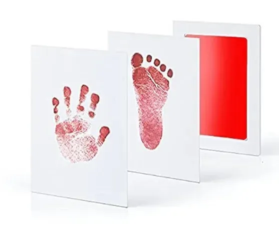 Baby Handprint Footprint Ink Pads Safe Nontoxic No-touch Kit 2/4pc for Pets Souvenirs