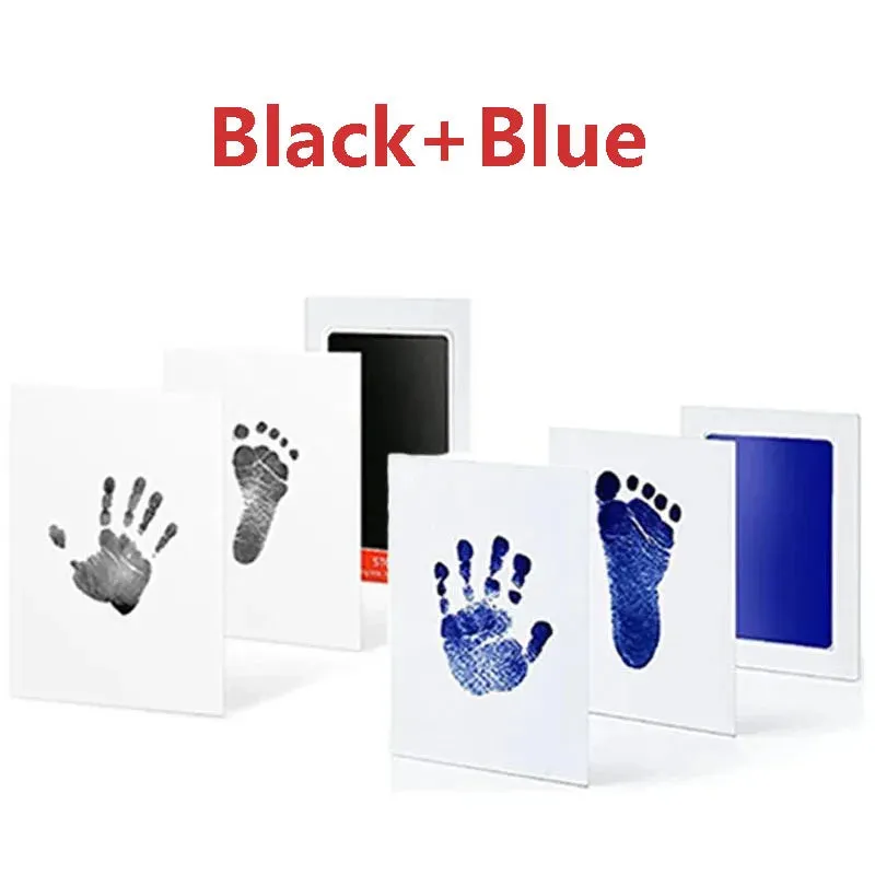 Baby Handprint Footprint Ink Pads Safe Nontoxic No-touch Kit 2/4pc for Pets Souvenirs