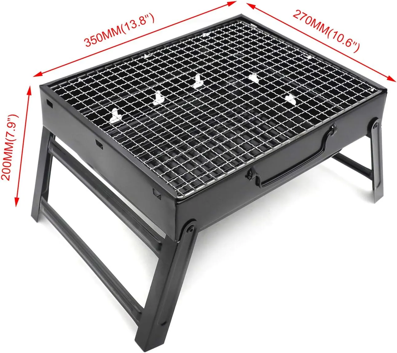 Barbecue Grill,Portable Charcoal Foldable Grill, Small Grills Outdoor Cooking for Travel, Camping Smoker BBQ Grill, Stainless Steel Table Top Grill Charcoal Backyard