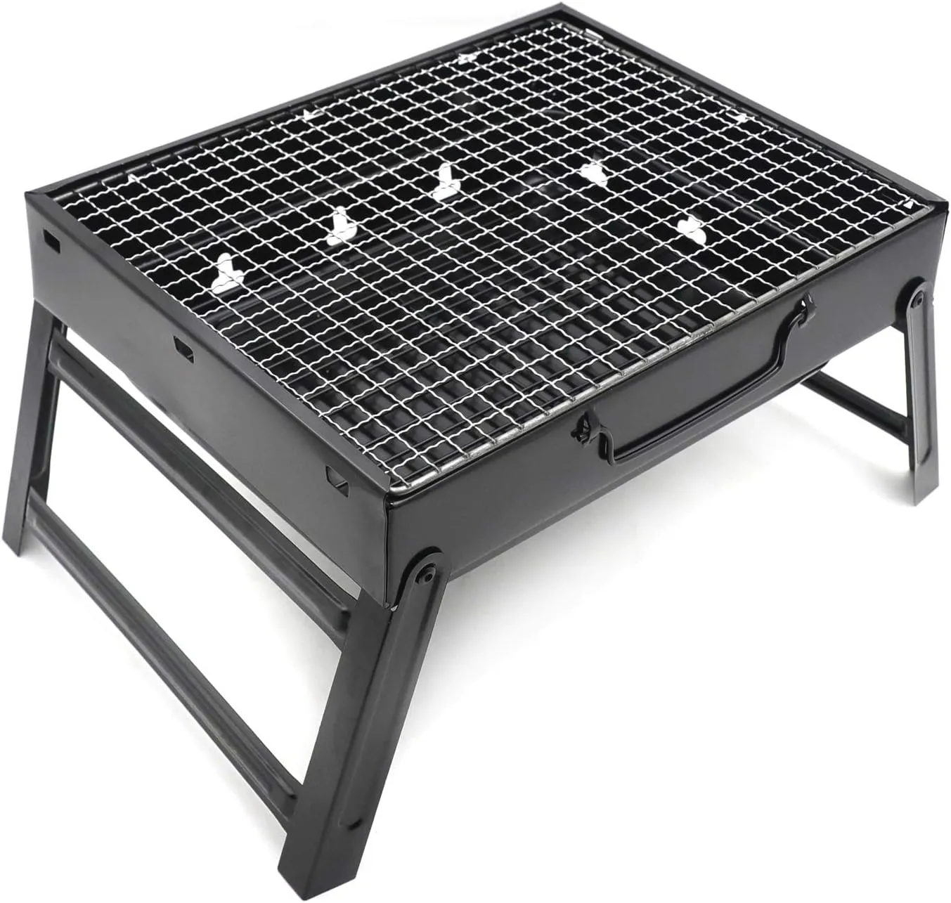 Barbecue Grill,Portable Charcoal Foldable Grill, Small Grills Outdoor Cooking for Travel, Camping Smoker BBQ Grill, Stainless Steel Table Top Grill Charcoal Backyard