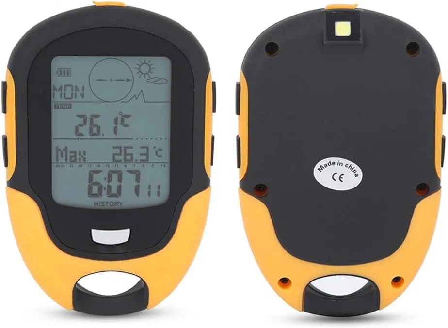 Barometric Pressure Gauge, Altimeter Multifunctional Hygrometer Compass Outdoor Digital Thermometer Barometer for Car