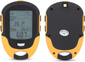 Barometric Pressure Gauge, Altimeter Multifunctional Hygrometer Compass Outdoor Digital Thermometer Barometer for Car