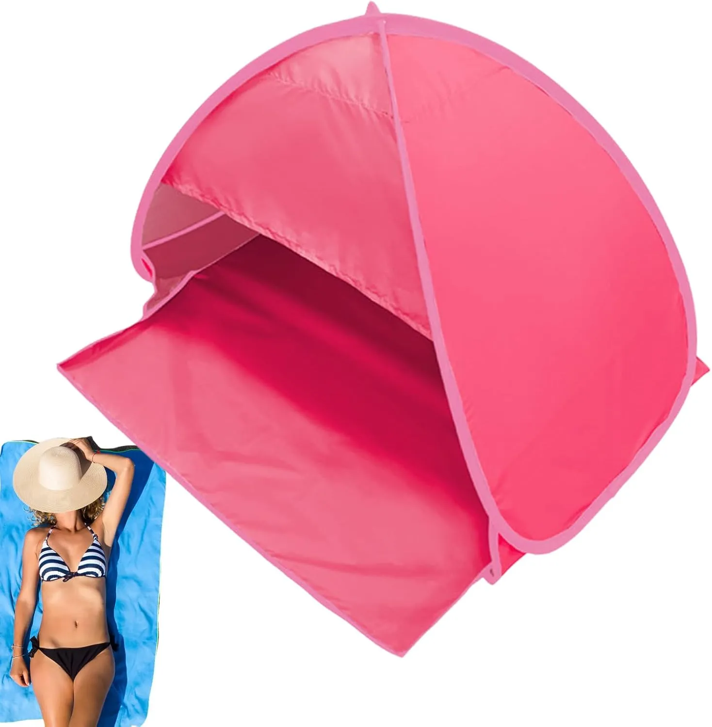 Beach Instant Sun Shelters for Head - UV Block Beach Head Shade Tent - Small Multifunctional Sun Shelters for Picnic Sunbathing Hiking