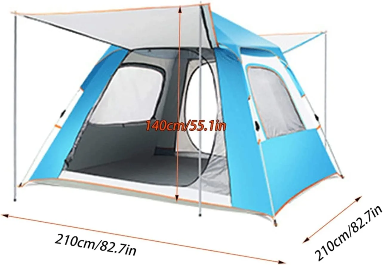 Beach Tent Pop Up Sun Shelter Full Waterproof Holiday Family Tent Large Pop Up Beach Tent for Hikers Campers Festival Goers and Children in The Garden (Color : A, Size : 34Person)