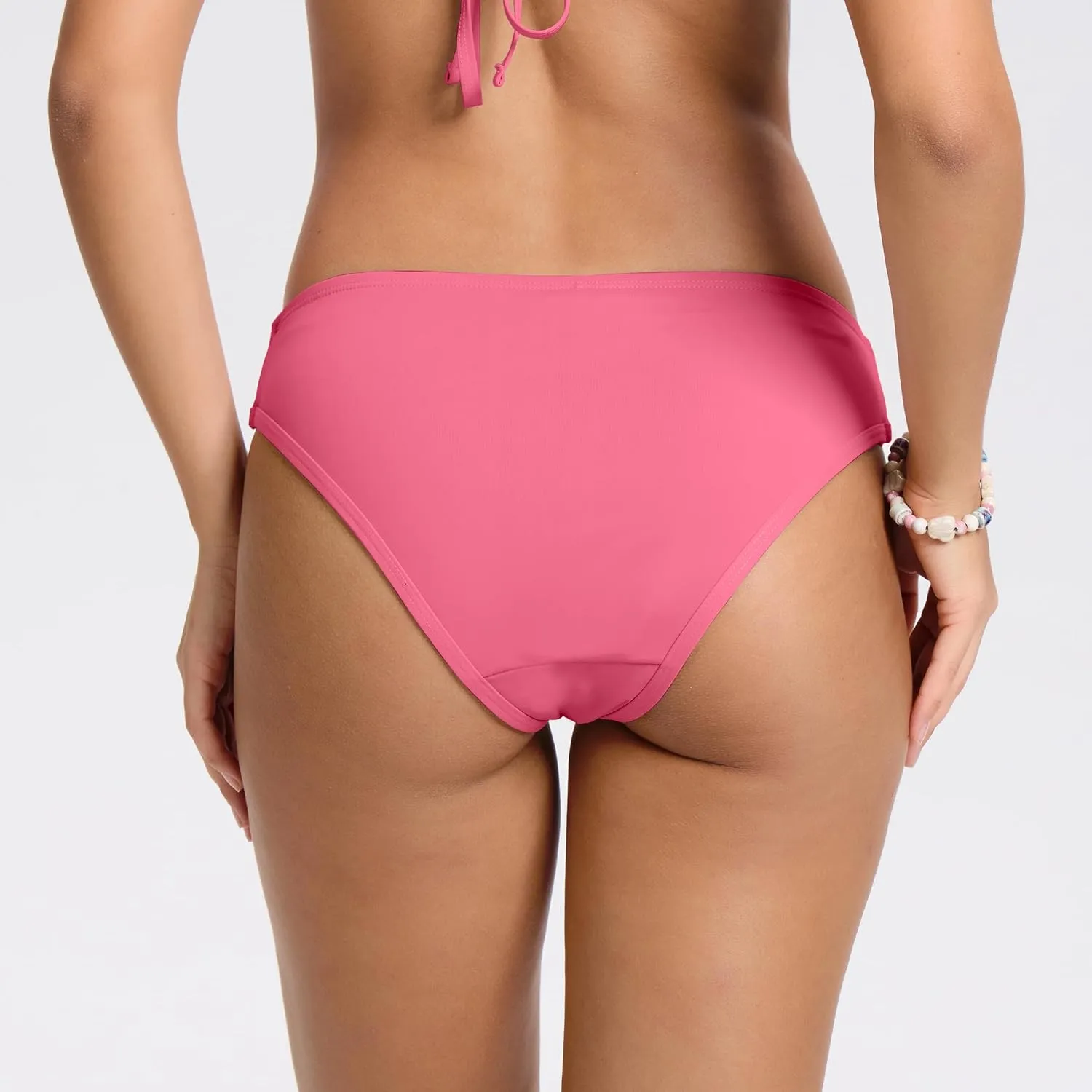 Beautikini Period Swimwear Menstrual Leakproof Low Waist Ruched Bikini Bottom Bathing Suit Shorts for Teen Girls