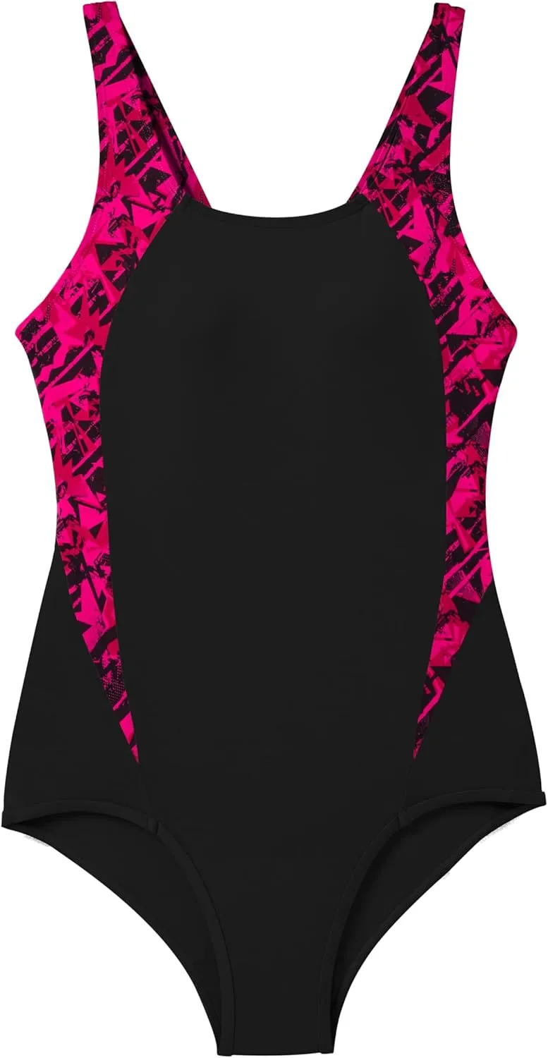 Beautikini Period Swimwear One Piece Leakproof Athletic Racerback Swimsuit Menstrual Sporty Bathing Suit for Teen Girls Women