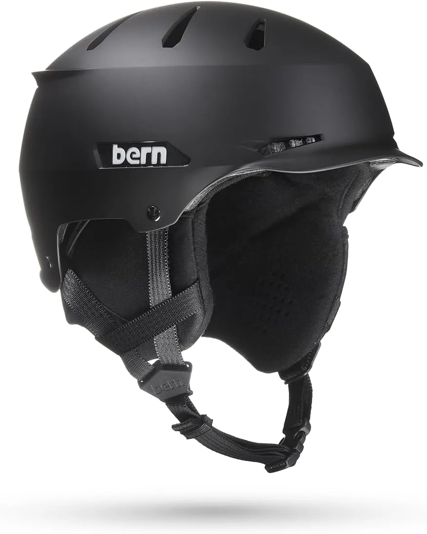 BERN Hendrix Adult Snowsports Ski and Snowboard Helmet, Brim Style, CPSC, CE Multisport Safety Certified, MIPS Rotational Impact Protection, Adjustable Fit, Removable Liner, Anti-Fog Ventilation