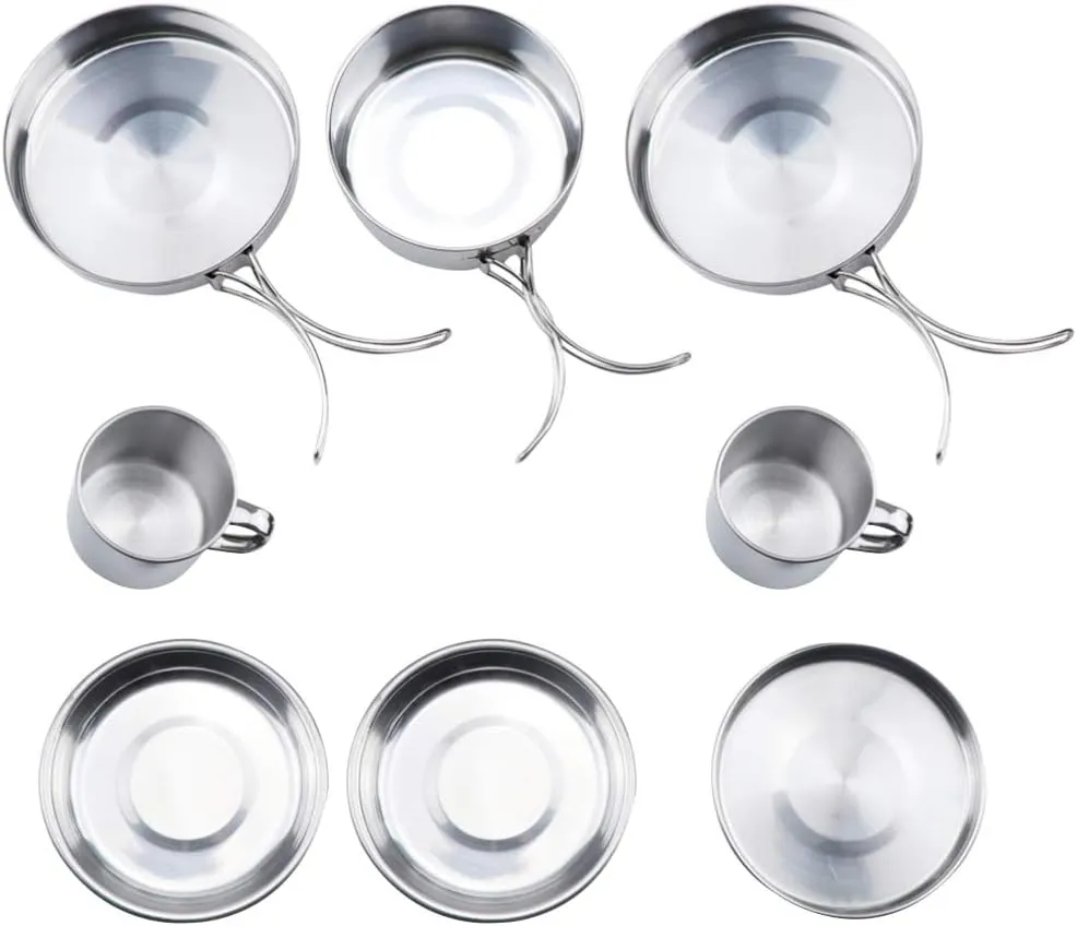BESPORTBLE 1 Food jar Barbecue Cook Tool Earth Tones Gear Cooking Pot Camping Food Cauldron Pot BBQ kit Water Bottle Coffee Cup Suite Backpack Mini Backpack Food Bowl Outdoor cookware