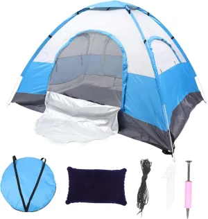 BESPORTBLE 3-Person Beach Tent Pop up Sun Shelter 3 Ventilation Windows Portable Sun Tent for Beach Camping Sand-Free Waterproof
