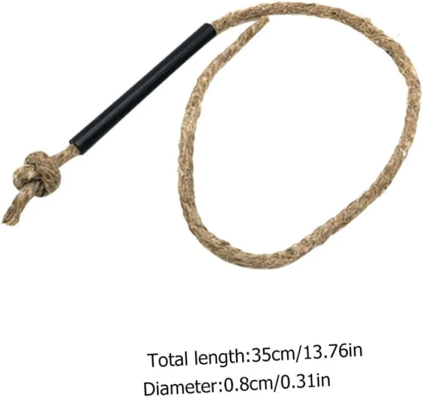 BESPORTBLE 6pcs Waxed Fire Rope with Handles for Outdoor Camping Hiking and BBQ Use Easy for Fire Starting Any Weather