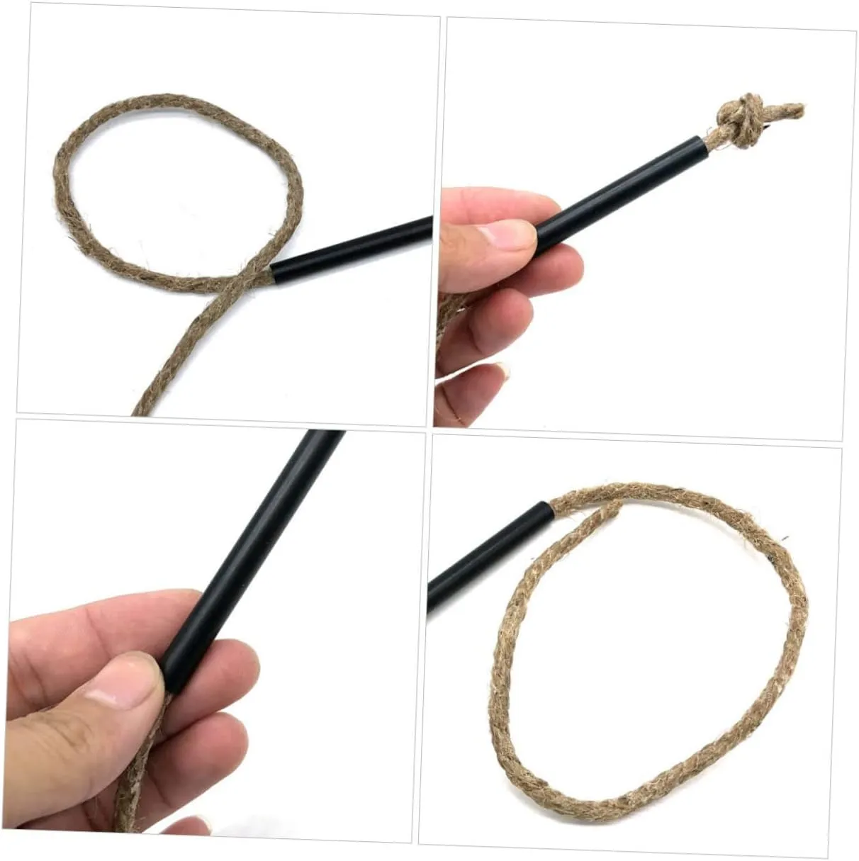 BESPORTBLE 6pcs Waxed Fire Rope with Handles for Outdoor Camping Hiking and BBQ Use Easy for Fire Starting Any Weather