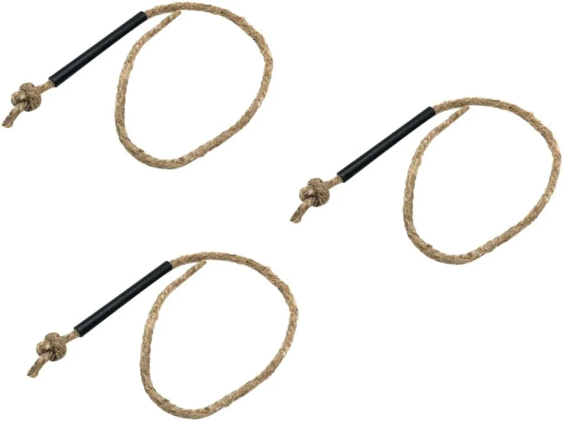 BESPORTBLE 6pcs Waxed Fire Rope with Handles for Outdoor Camping Hiking and BBQ Use Easy for Fire Starting Any Weather