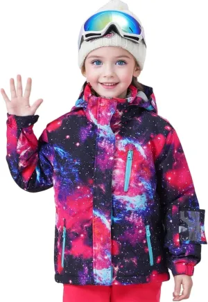 BGX Bluemagic Girl's Waterproof Ski Snow Jacket Windproof Winter Jacket Coats Outdoor Snowboarding with Hood