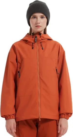 BGX Bluemagic Spring Women's Softshell Jacket with Hood Fleece Lined Warm Lightweight Waterproof Insulated Windbreaker