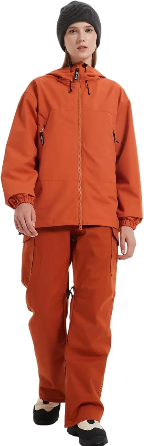 BGX Bluemagic Spring Women's Softshell Jacket with Hood Fleece Lined Warm Lightweight Waterproof Insulated Windbreaker