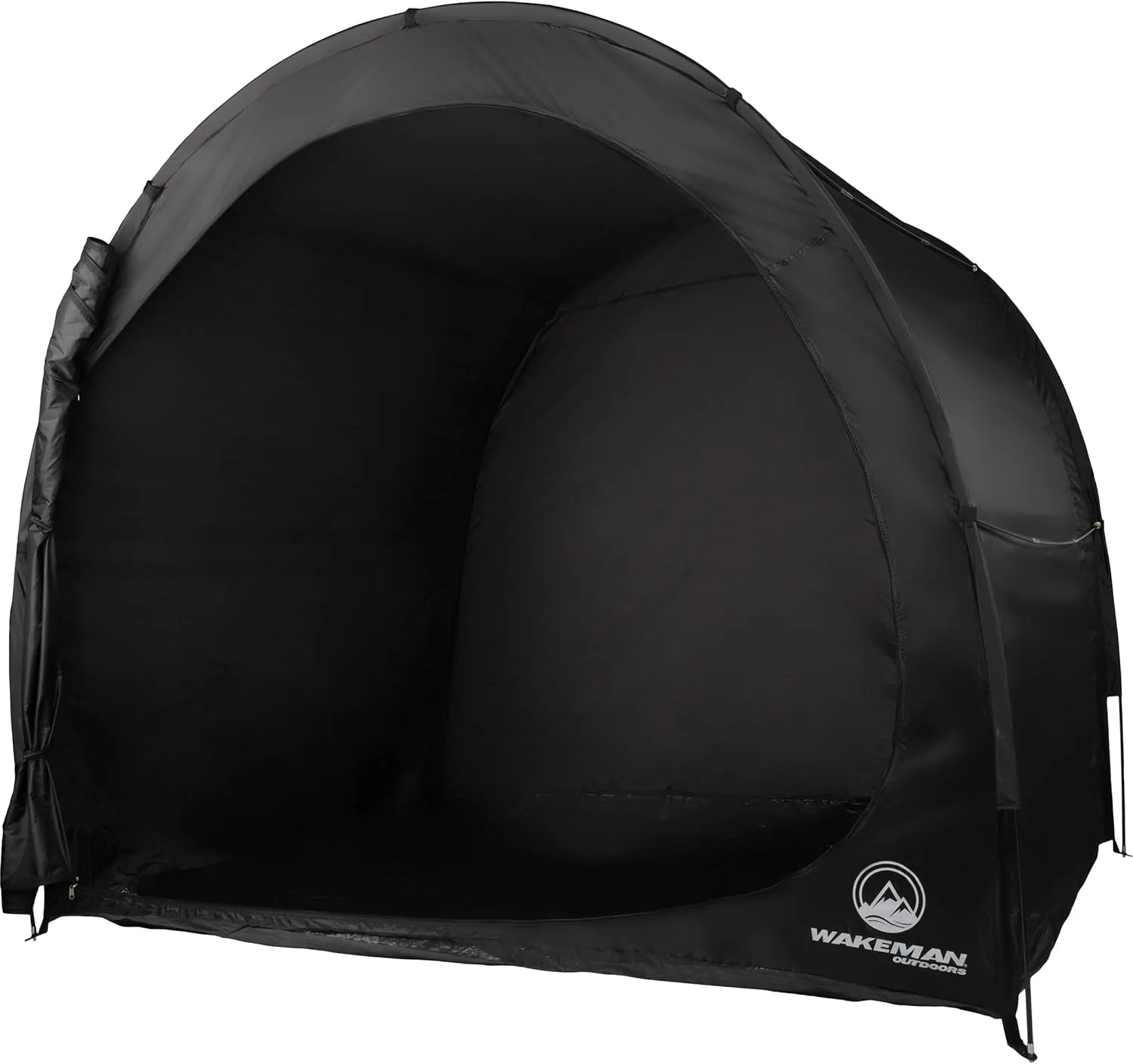 Bike Storage Shed - 6.5x5.3x5.3 Bike Cover Holds up to 4 Bicycles - Water and UV-Resistant Pop Up Tent with Carry Bag by Wakeman Outdoors (Black)