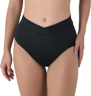 Black Bikini Bottoms Leakproof Quick Dry Menstrual Swimwear Bathing Suit Bottoms for Women, Teens Girl