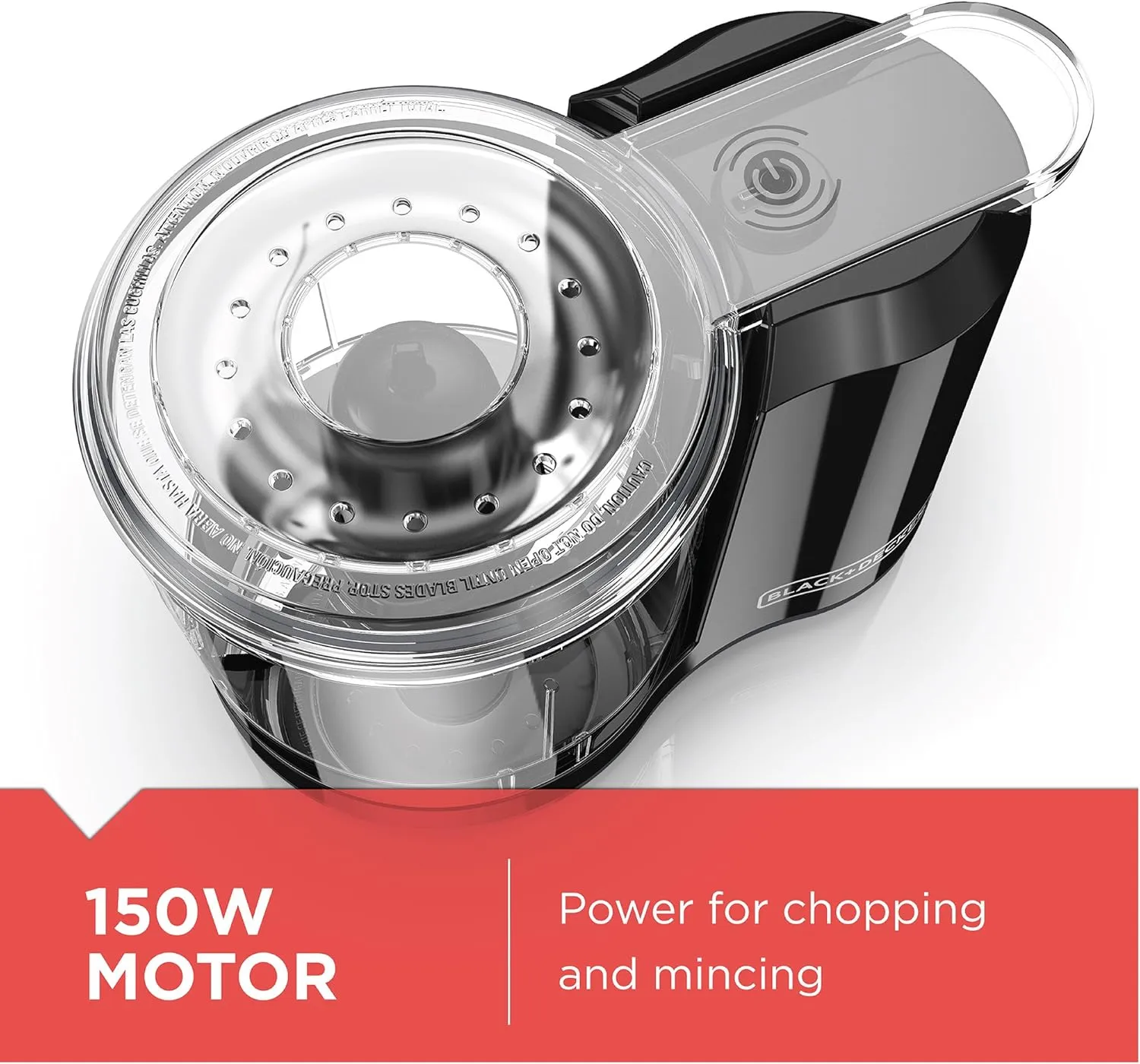 BLACK DECKER 1.5-Cup Electric Food Chopper, One Touch Pulse, 150W Motor, Stay-Sharp Blade, Dishwasher Safe