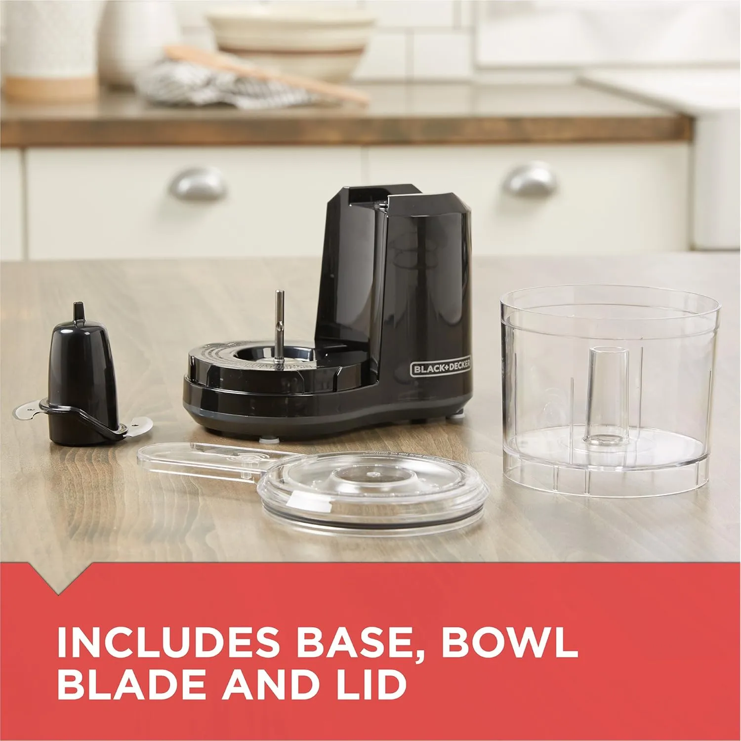 BLACK DECKER 1.5-Cup Electric Food Chopper, One Touch Pulse, 150W Motor, Stay-Sharp Blade, Dishwasher Safe
