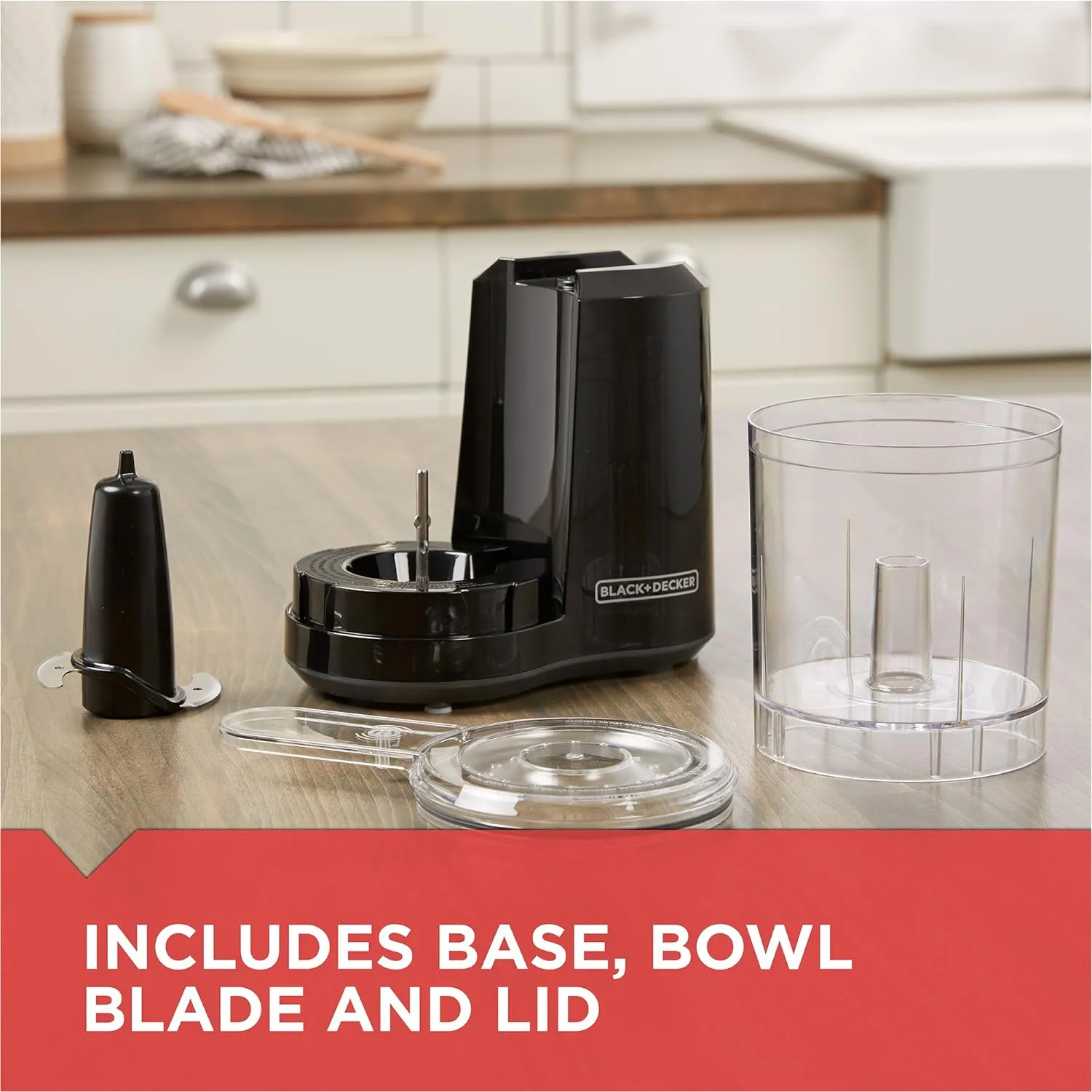 BLACK DECKER 3-Cup Electric Food Chopper, HC300B, One Touch Pulse, 175W Motor, Stay-Sharp Blade, Dishwasher Safe