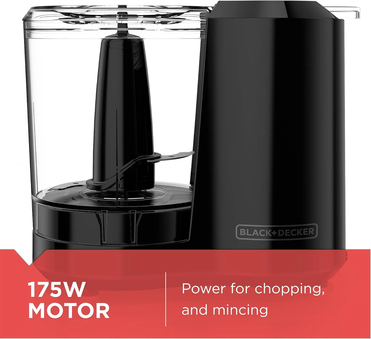 BLACK DECKER 3-Cup Electric Food Chopper, HC300B, One Touch Pulse, 175W Motor, Stay-Sharp Blade, Dishwasher Safe