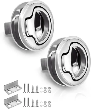 Boat Slam Latch 2" Lift Handle Marine Stainless Steel Door Port - 316 SS Waterproof Boat Hatch, Fireproof & Rust-Proof for Ships, Yachts, Sailboats 2pk