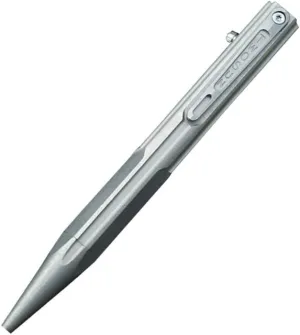 Bolt Action Pen Titanium Pen Ballpoint Pen with Clip Compact Size EDC Tool (Grey)
