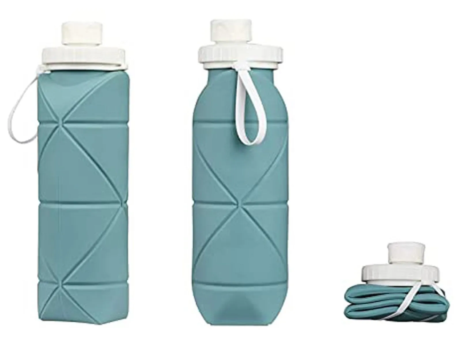 Bottle 600ml Water Leakproof Bottle Tailored selection Green Reusable Members-only Silicone Collapsible Water
