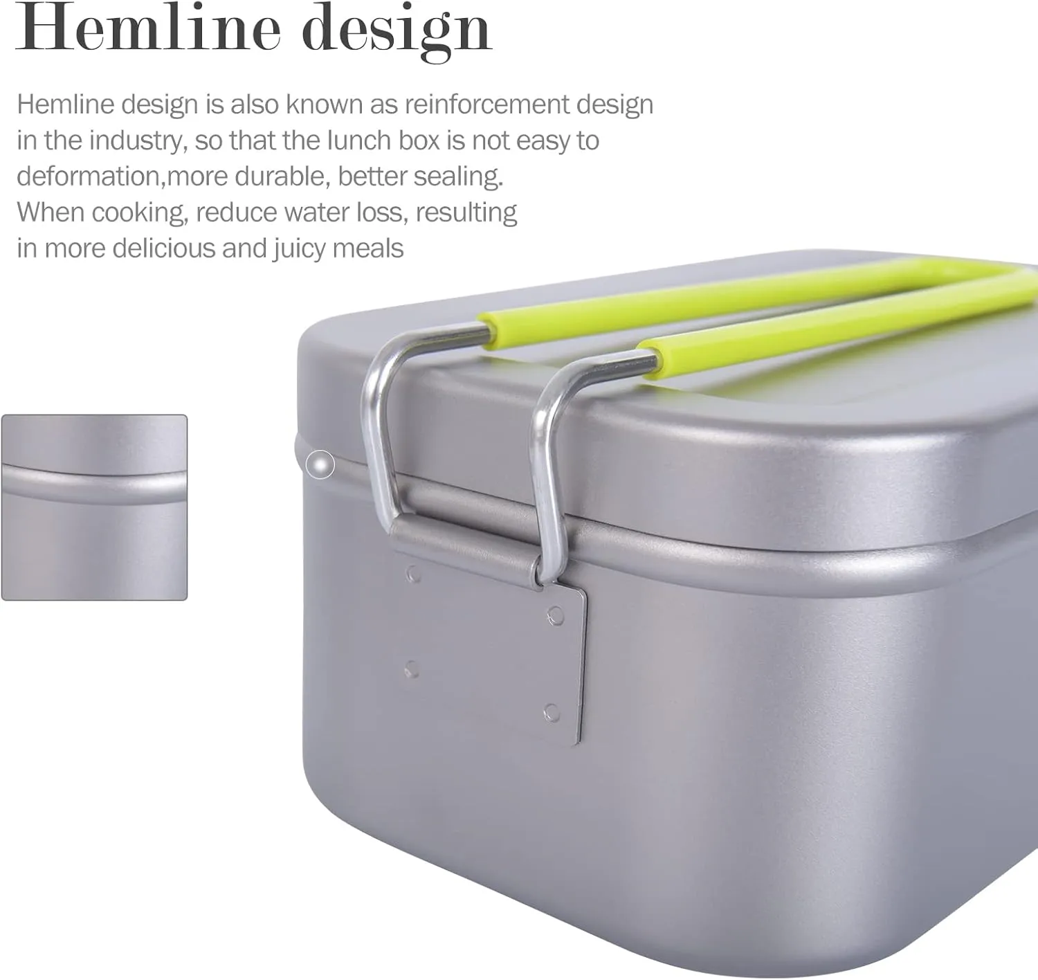 Boundless Voyage Camping Box, Lunch Box with Folding Handle Collapsible Bowls with Lids Outdoor Tableware Ultralight Camping Mess Kit