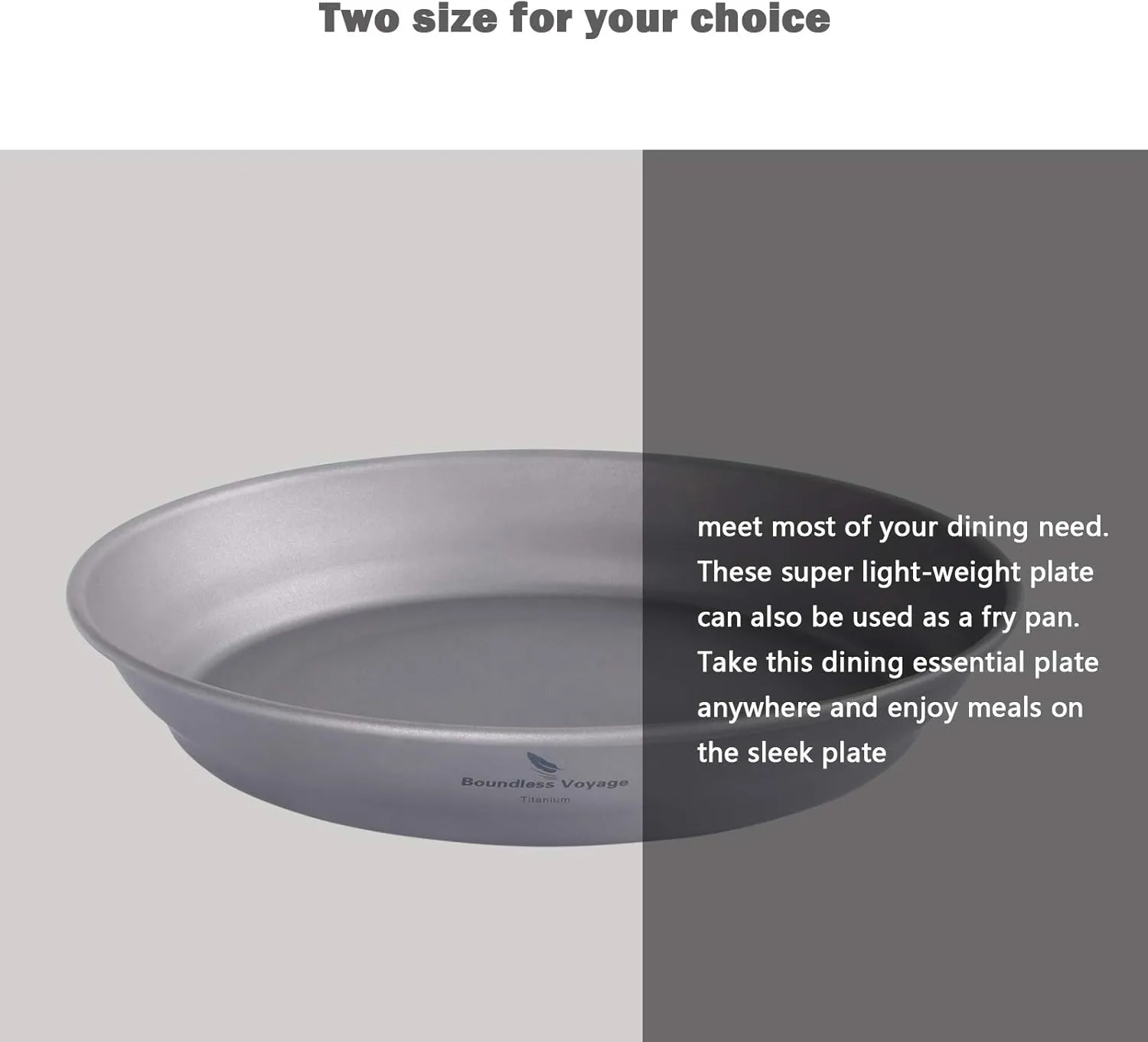 Boundless Voyage Titanium Dish Plate With Mesh Bag - Outdoor Dishware and Utensils Mess Kit, Single-Walled Bowl for Camping, Backpack Hiking