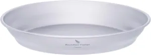 Boundless Voyage Titanium Dish Plate With Mesh Bag - Outdoor Dishware and Utensils Mess Kit, Single-Walled Bowl for Camping, Backpack Hiking