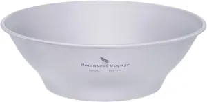 Boundless Voyage Titanium Dish Plate With Mesh Bag - Outdoor Dishware and Utensils Mess Kit, Single-Walled Bowl for Camping, Backpack Hiking