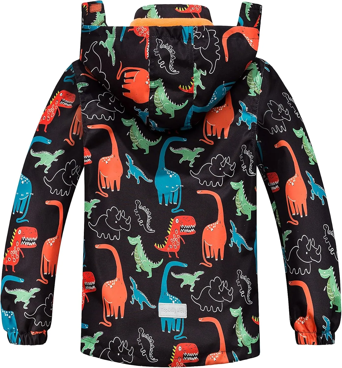 Boys Girls Rain Jacket for Kids Waterproof Coat Lightweight Hooded Fleece Lined Raincoats Windbreakers