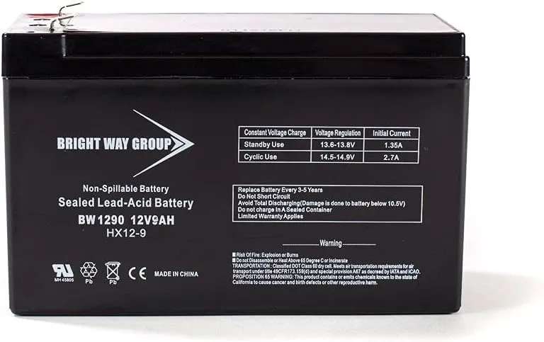 Bright Way Replacement Battery for Liebert Nfinity 8kVA XR 12V 9AH F2 UPS Battery