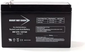 Bright Way Replacement Battery for SLA Fire-Lite FCPS-24FS6 12V 7Ah Alarm