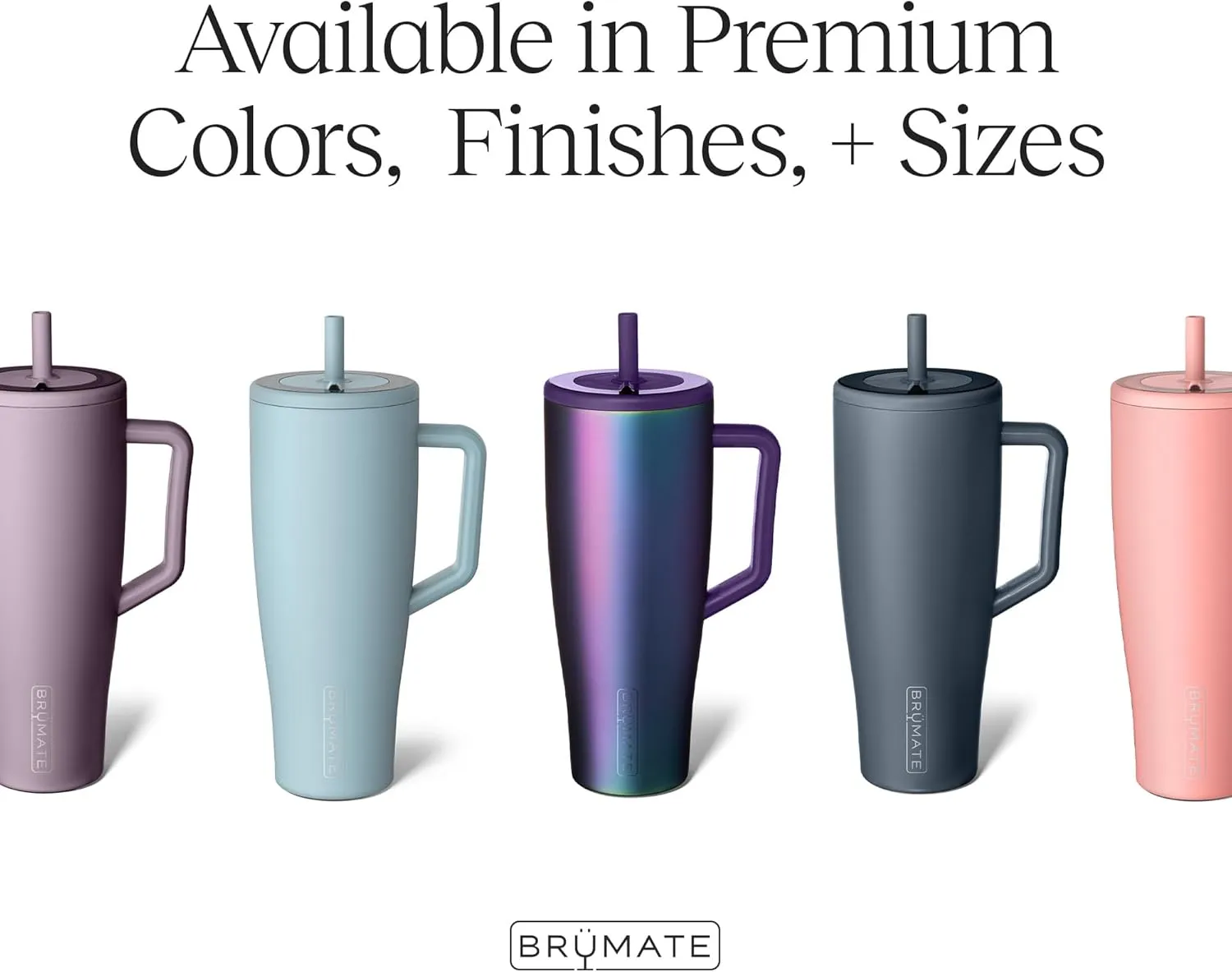 BrüMate Era 40 oz Tumbler with Handle and Straw | 100% Leakproof Insulated Tumbler with Lid and Straw | Made of Stainless Steel | Cup Holder Friendly Base | 40oz (Rose Taupe)