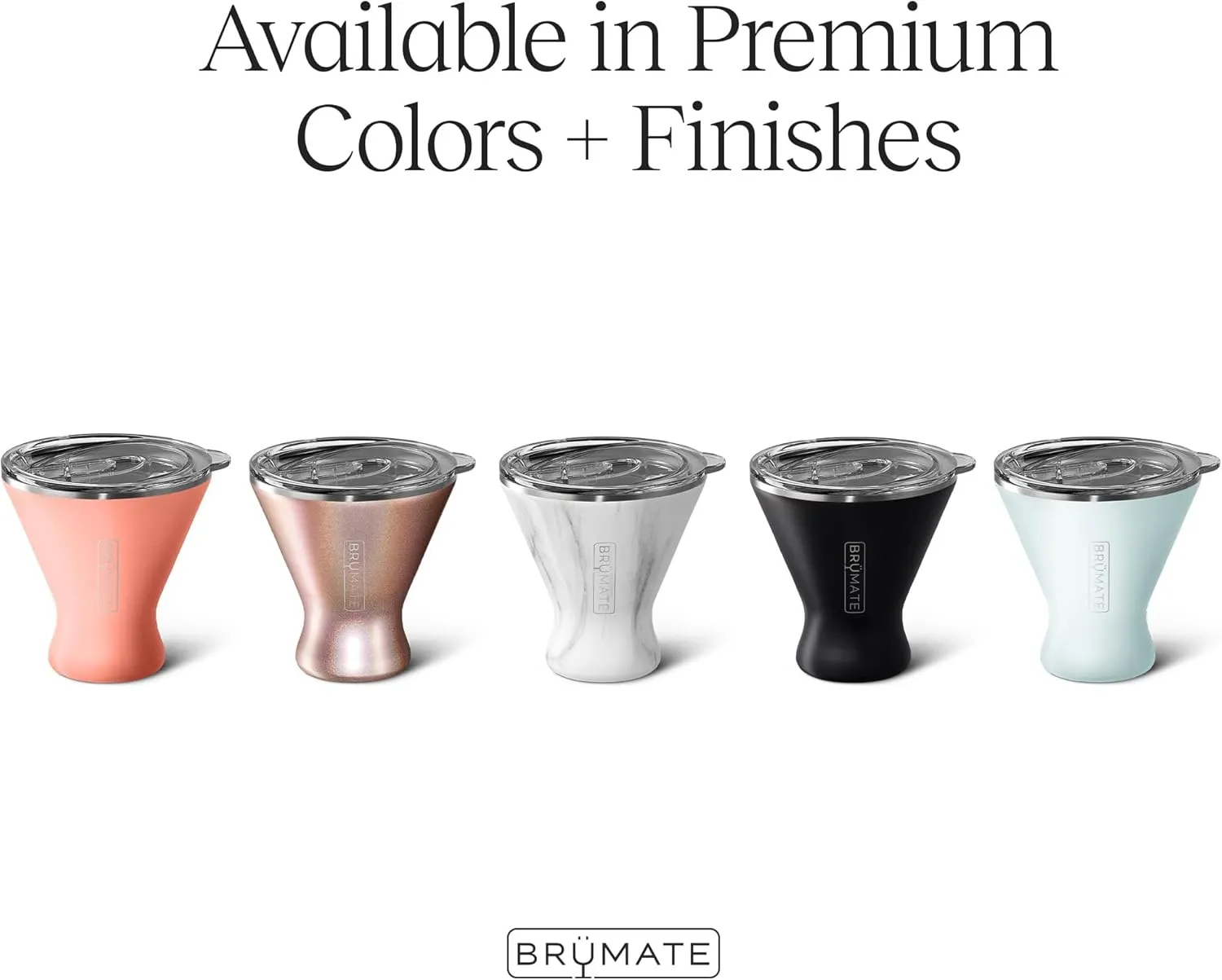 BrüMate MargTini 10oz Martini Margarita Tumbler - Made With Vacuum-Insulated Stainless Steel (Glitter Merlot)