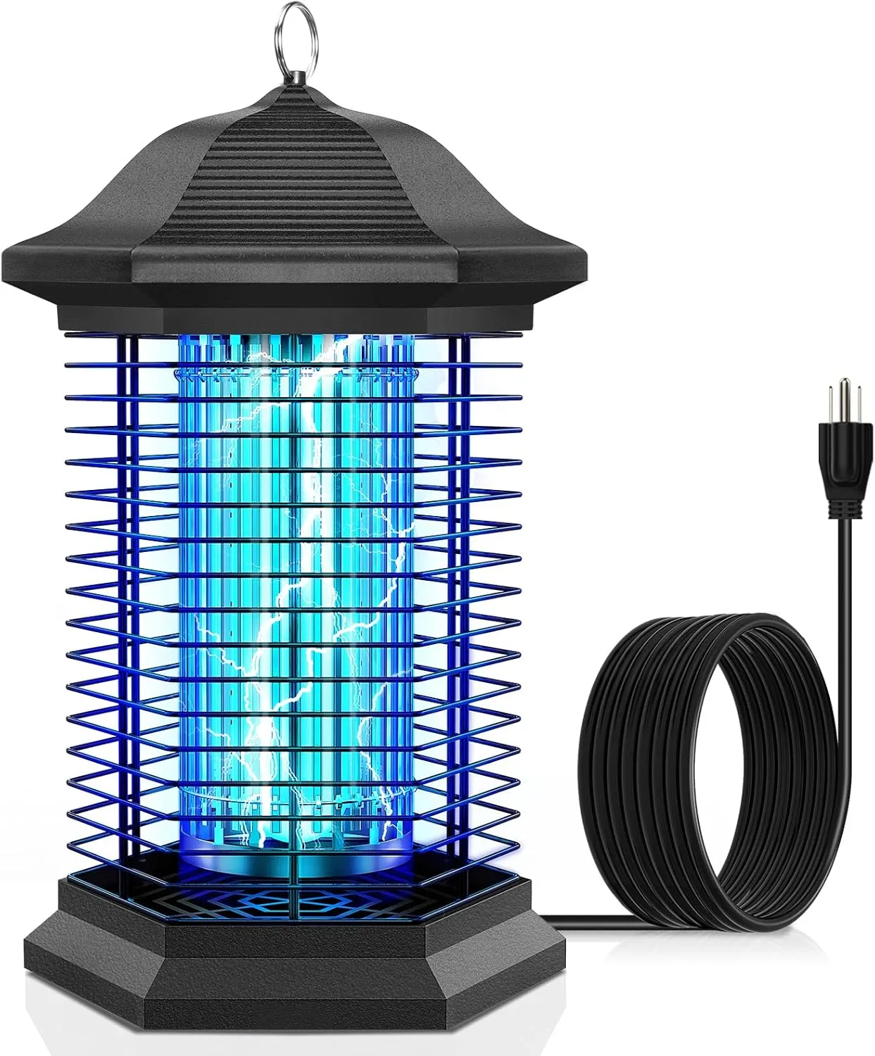 Bug Zapper Outdoor, Electric Mosquito Zapper with 18W Power & 4400V Instant Grid, Insect Control Efficiency Increased 100%, Coverage of 1/2 Acre, Fly Trap Perfect for Patio, Backyard, Home