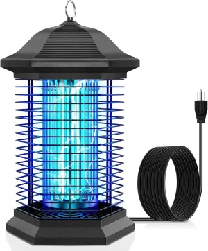 Bug Zapper Outdoor, Electric Mosquito Zapper with 18W Power & 4400V Instant Grid, Insect Control Efficiency Increased 100%, Coverage of 1/2 Acre, Fly Trap Perfect for Patio, Backyard, Home
