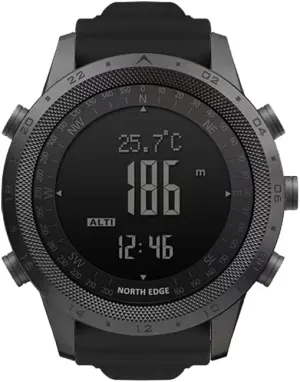 CakCity Military Tactical Watch for Men - Outdoor Sports Watch with Compass, Barometer, Altimeter, and Step Counter - Hiking Digital Wrist Watch