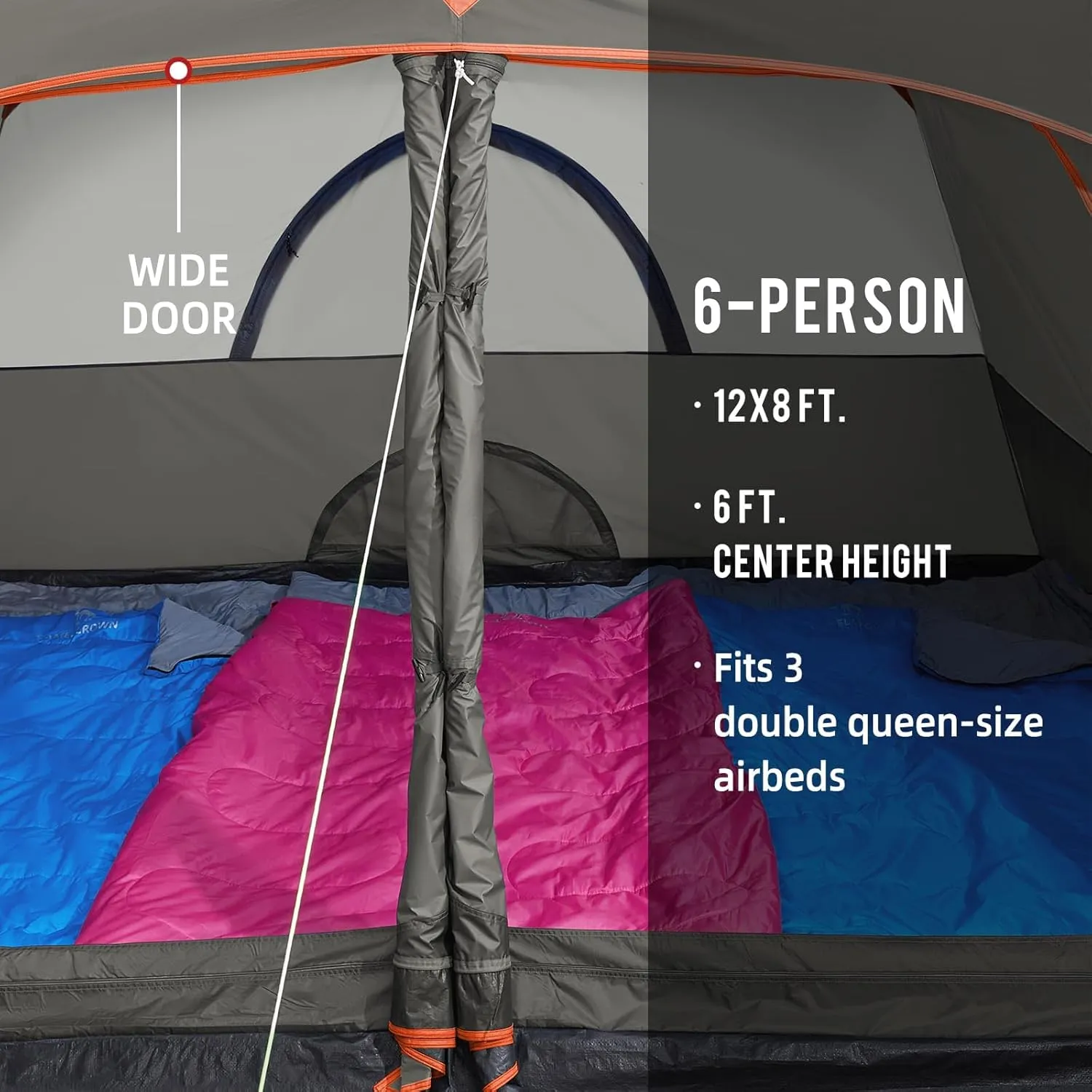 CAMEL CROWN Tents for Camping 4/6 Person Tent Waterproof Easy Setup Backpacking Tents