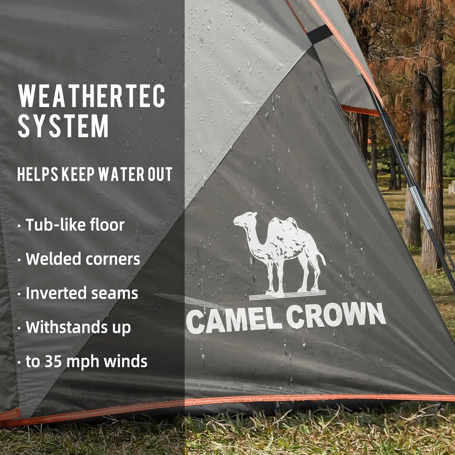 CAMEL CROWN Tents for Camping 4/6 Person Tent Waterproof Easy Setup Backpacking Tents