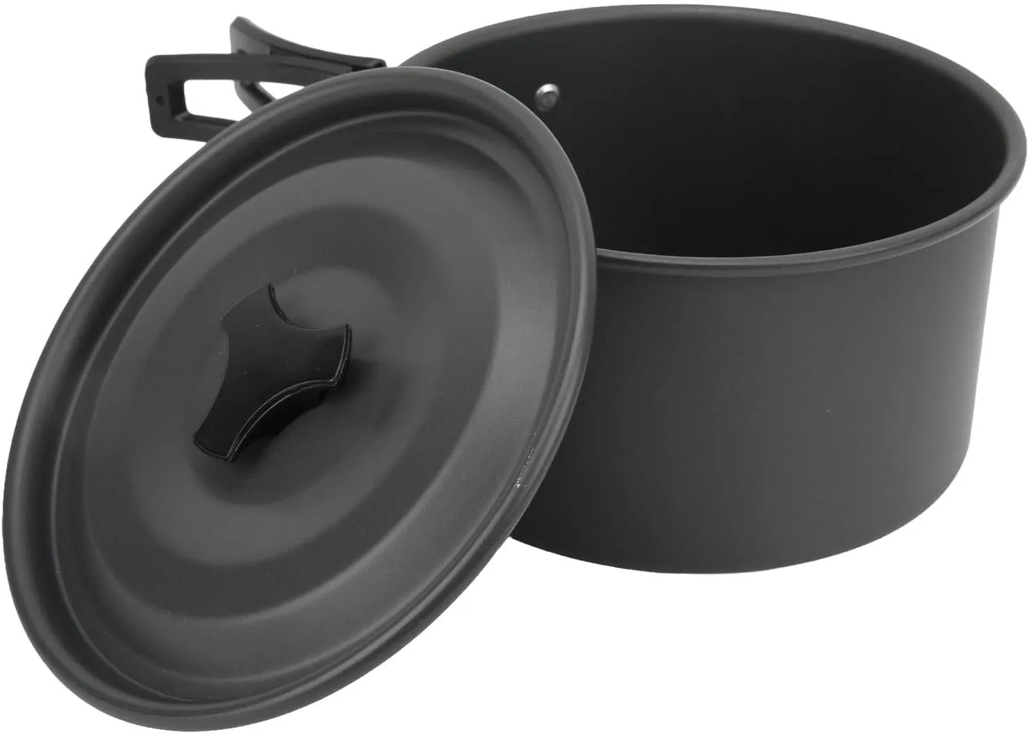 Camping Cooking Set,Camping Cookware Mess Kit,Portable Camping Cooking Set for Backpacking Pot Pan Teapot Folding Fork Knife Spoon Kitfor Camping, Picnic, RVs