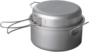 Camping Cookware Mess Kit Kitchen Equipment with Folded Handle Compact Design Picnic Cooking Pots for Outdoor Cooking