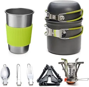 Camping Cookware Mess Kit, Portable Camp Accessories Equipment