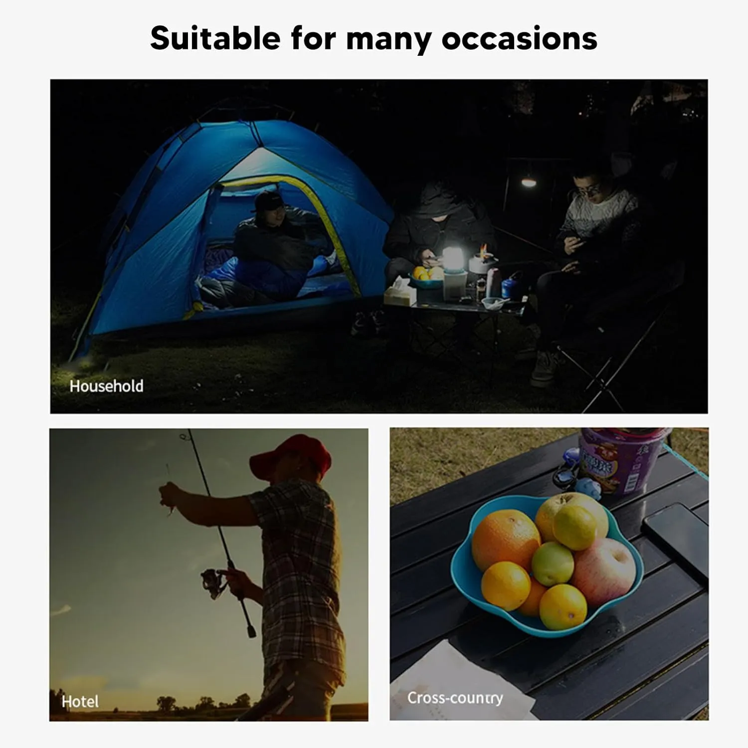 Camping Cookware Mess Kit Portable Camping Cooking Set for Backpacking Pot Pan Teapot Folding Fork Knife Spoon Kit Hard Oxidized Aluminum Lightweight Compact Outdoor Cookware Set