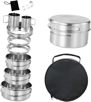 Camping Cookware Mess Kit Tableware Camping Bowls for Outdoor Dinner Indoor